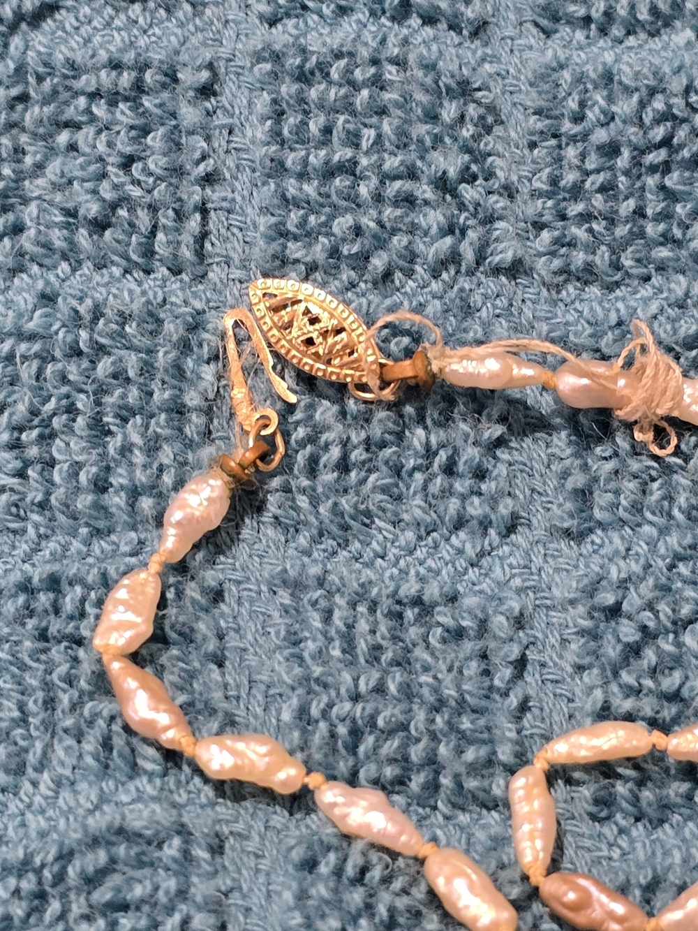 Freshwater Rice Pearl Necklace - Picture 3 of 7